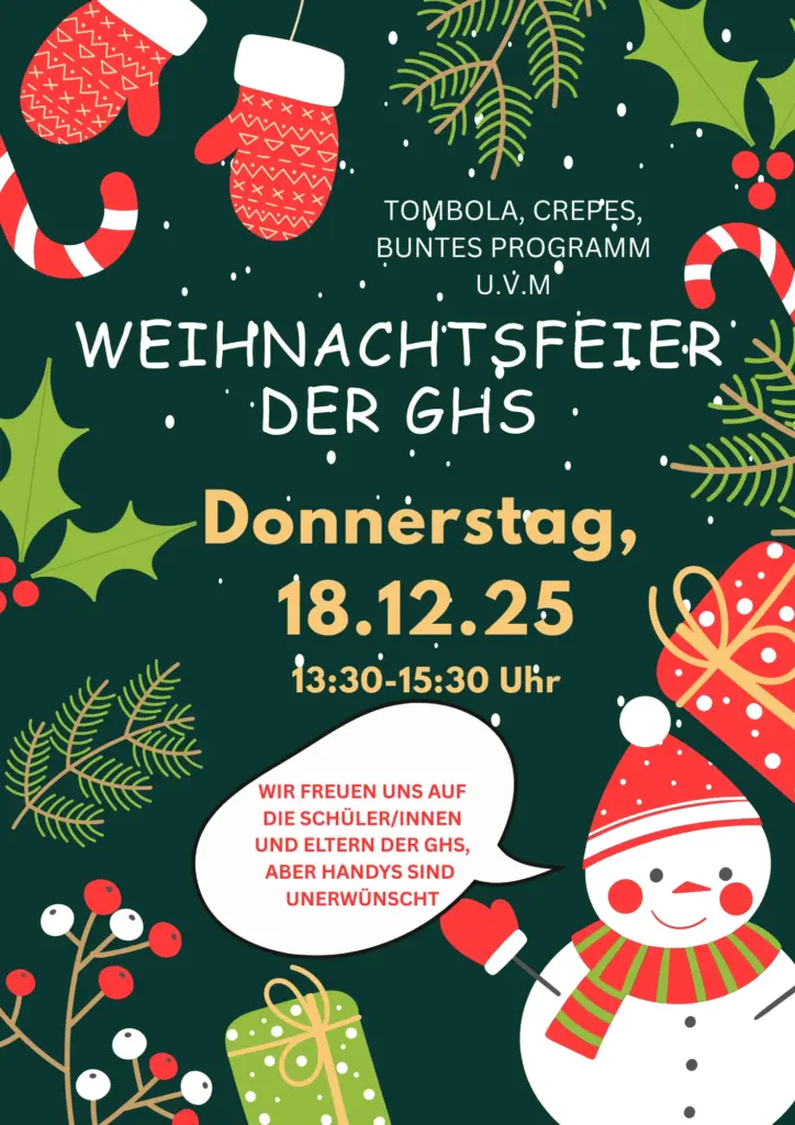 Weinachstfeier, Gerhart-Hauptmann-Realschule